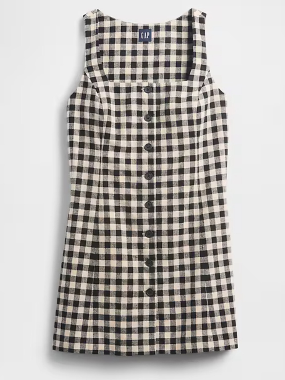 Linen blend mini dress